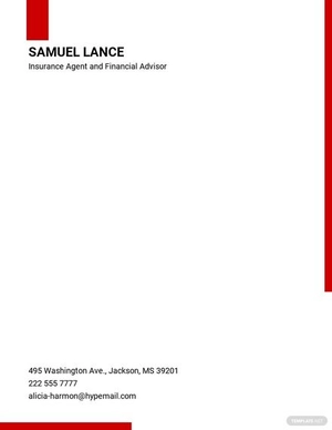 Insurance Email Letterhead Template
