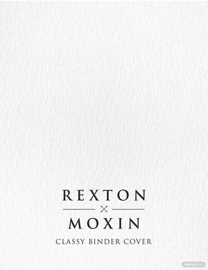 Classy Binder Cover Template