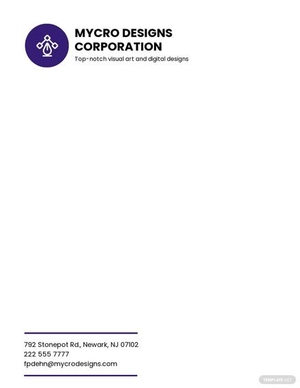 Minimal Corporate Letterhead Template