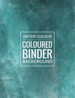 Watercolour Binder Cover Template
