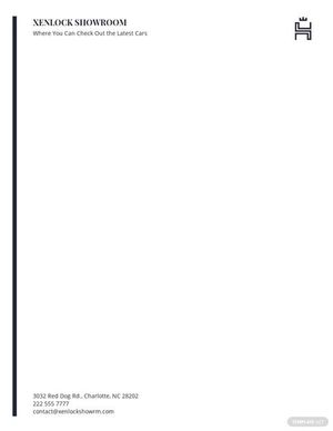 Car Showroom Letterhead Template