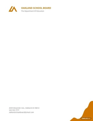 Department of Education Letterhead Template