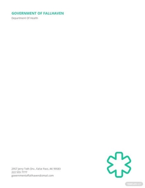 Department of Health Letterhead Template