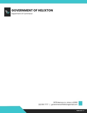 Department of Commerce Letterhead Template