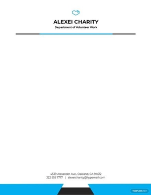 Volunteer Department Letterhead Template