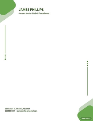 Company Director Letterhead Template