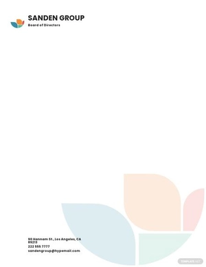 Board of Directors Letterhead Template
