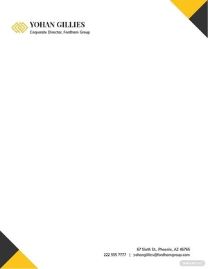 Corporate Director Letterhead Template