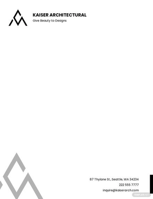 Black and White Work Letterhead Template