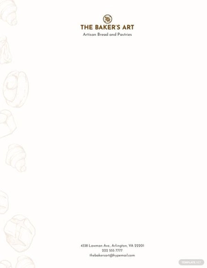 Artisan Bakery Letterhead Template
