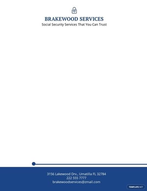 Social Security Letterhead Template