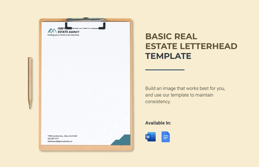 Basic Real Estate Letterhead Template