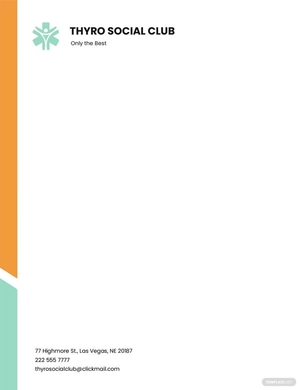 Social Club Letterhead Template