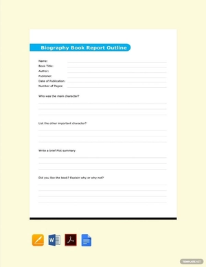 Biography Book Report Outline Template Biography Book Report Outline Template