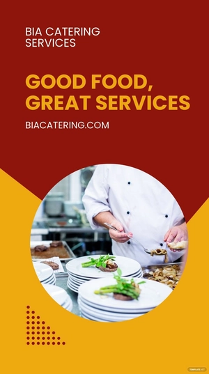 Free Catering Service Advertisement Instagram Story Template to Edit Online
