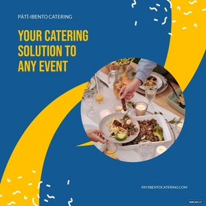 Free Event Catering Linkedin Post Template to Edit Online