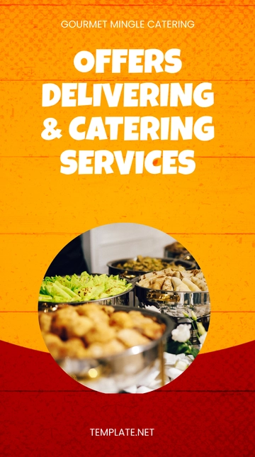 Free Restaurant Catering Whatsapp Post Template to Edit Online