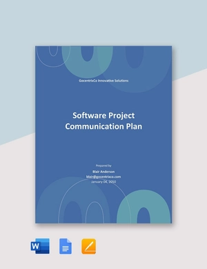 Software Project Communication Plan Template