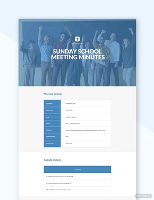 Sunday School Meeting Minutes Template
