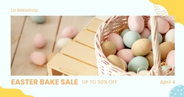 Free Easter Bake Sale Facebook Post Template to Edit Online