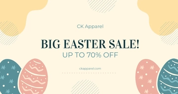 Free Easter Sale Facebook Post Template to Edit Online