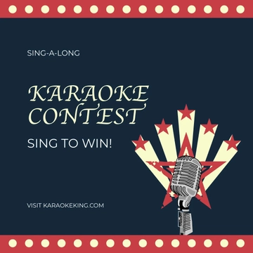 Free Karaoke Contest Linkedin Post Template to Edit Online