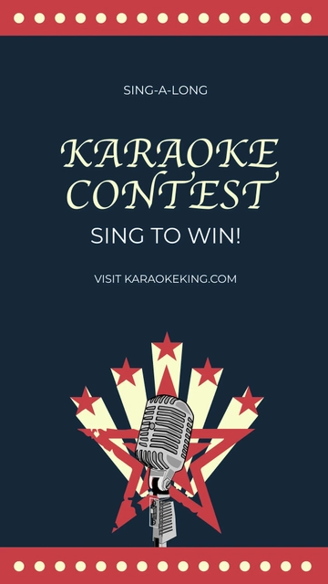 Free Karaoke Contest Whatsapp Post Template to Edit Online
