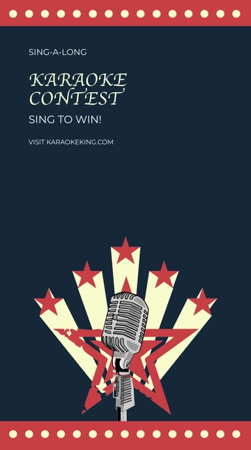 Free Karaoke Contest Snapchat Geofilter Template to Edit Online