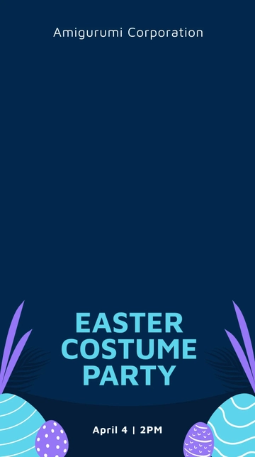 Free Easter Party Snapchat Geofilter Template to Edit Online