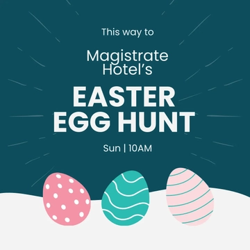 Free Easter Egg Hunt Instagram Post Template to Edit Online