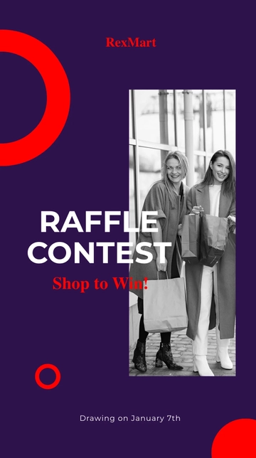 Free Raffle Contest Whatsapp Post Template to Edit Online