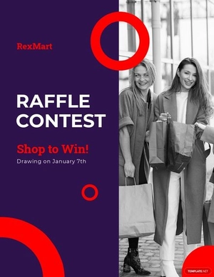 Raffle Contest Flyer Template