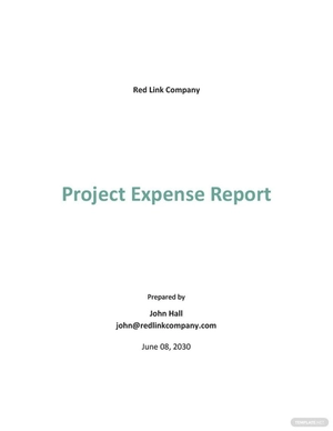 Project Expense Report Template Project Expense Report Template