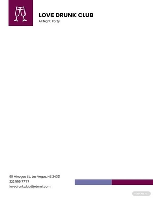 Sample Club Letterhead Template