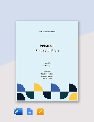 Personal Financial Plan Template