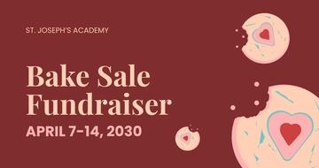 Free Bake Sale Fundraising Facebook Post Template to Edit Online