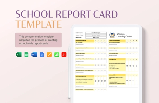School Report Card Template