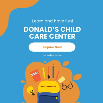 Free Child Care Linkedin Post Template to Edit Online