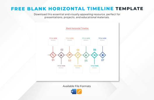 Blank Horizontal Timeline Template