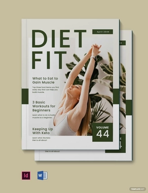 Diet And Fitness Magazine Template