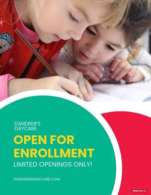 Daycare Enrolling Flyer Template