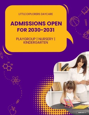Daycare Admissions Open Flyer Template