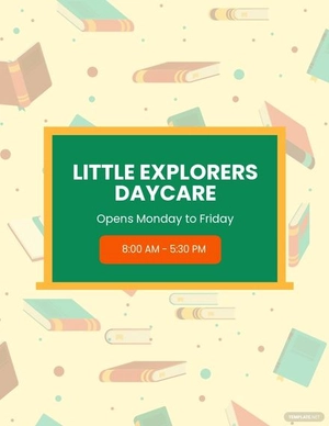 Daycare Open Day Flyer Template