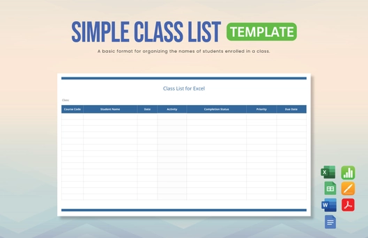 Simple Class List Template