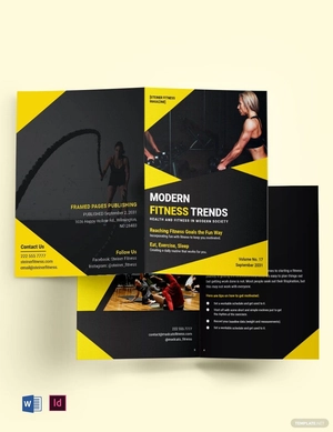 Modern Fitness Magazine Template