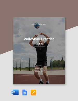 Volleyball Practice Plan Template