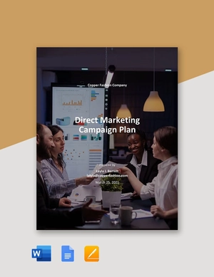 Direct Marketing Campaign Plan Template