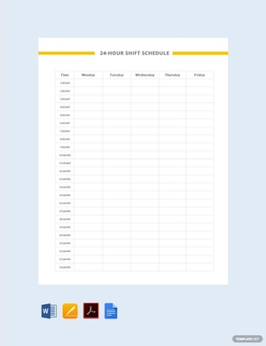 24/7 Shift Schedule Template