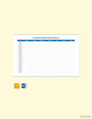 24 Hour medication Schedule Template 24 Hour medication Schedule Template