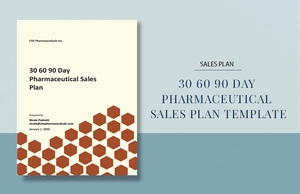 30 60 90 Day Pharmaceutical Sales Plan Template